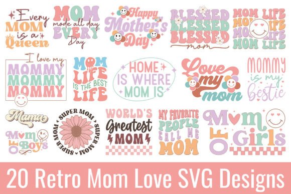 A Retro Mom Love SVG Bundle for Real-World Embroidery Projects