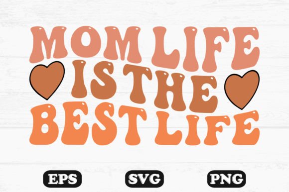 Mom Life: A Wavy Retro Design for Real Stitching